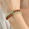 Pulsera de Loto y Jade Hetian para Mujer, Jadeíta, Pulsera de Sándalo Lao Shan, Cuentas Budistas de Madera Multivuelta, Estilo Chino Retro