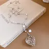 Collar Colgante Corazón de Resina con Perlas y Abalorios Estilo Francés, Cadena Clavicular Exquisita y Versátil, Joyería de Lujo Ligero y Gama Alta