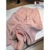Pantalones de Lino con Lentejuelas Finas Rosas para Mujer 2026 Nuevo Estilo de Verano de Gama Alta Elegantes Sueltos Rectos Casuales de Pierna Ancha