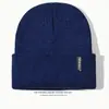 Comércio Exterior Chapéu de Tricô Infantil para Outono e Inverno com Heattech e à Prova de Frio para Meninos e Meninas, Chapéu de Lã Estilo Japonês Versátil com Etiqueta de Letra Pele de Melão