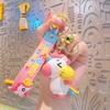 Divertido goo pájaro unicornio caricatura llavero colgante al por mayor coche mochila muñeca llavero joyería adornos