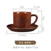 Conjunto de Xícara de Café de Grés Artesanal Retrô, Caneca e Pires para B&B e Restaurante, Conjunto de Louças de Alto Padrão para Chá da Tarde