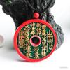 Colgante de Cinabrio de Guan Yu Pintado con Patrón de Flor Fantasma de la Montaña Roja de Arena, Colgante Vintage para Transmisión en Vivo Venta al por Mayor S4063005