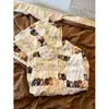 Pijama de Manga Corta con Estampado de Dibujos Animados Suave para Mujer, Nuevo Estilo de Verano, Shorts Casuales para Salir, Conjunto para Estar en Casa, Verano