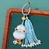 Fivela de Argola de Brocado Dinastia Song com Franja Tecida à Mão Bolsa Pingente Chaveiro de Carro Pingente Pequeno Acessórios de Joia DIY Atacado