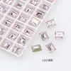 Pedrería de Cristal de Hielo Dongzhou, Rectangular, de Ángulo Recto, con Base Puntiaguda, Pedrería de Vidrio, Decoraciones de Uñas Estilo Chino Imitación, Accesorios para Uñas