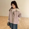 Abrigo de invierno para niñas YOJIA 2026 nuevo y elegante de forro polar ropa infantil abrigada de invierno para niños