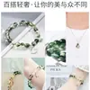 Contas de Cristal Fantasma Verde DIY Pulseira de Contas Feita à Mão Acessórios de Joias de Cristal Natural Produtos Semi-Acabados