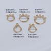 Anillo de banda de oro auténtico de 14 quilates que preserva el color, clip redondo para la oreja, accesorios para aretes caseros, aretes caseros, joyería semiacabada.