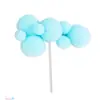 Decoración de pastel serie arcoíris globo aerostático tridimensional nubes luna meteoro color láser tarjeta tarjeta de fiesta plug-in