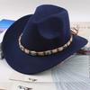 Chapéu Top Étnico Chapéu de Cowboy Ocidental Xizang Xizang Chapéu de Performance Chapéu de Lã Chapéu de Lã Retrô Centro-Europeu e Americano