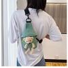 2024 nueva bolsa de lona de oso popular, bolsa de mensajero, bolso de hombro moderno para mujer, caricatura, ins, lindo, bolso pequeño al por mayor