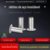 Rebites de Aço Inoxidável M4*8 Jin Kui de Suzhou 304 Cabeça Chata Grande Semi-Ocos Parafusos Anti-Ferrugem para Varal de Roupas Rebites Auto-Perfurantes
