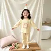 Comércio Exterior Pijama Base Primavera e Outono Infantil Roupas de Casa para Bebê Roupas de Ar Condicionado de Verão Manga Longa Calça Longa Blusa Roupas Infantis Quentes