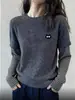 Camiseta de manga larga para mujer con diseño de dos piezas falso, patchwork a rayas, tejido de felpa cepillada, corte de hombro regular, cuello redondo, estilo casual, adecuada para usar en capas en otoño