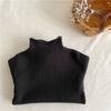 [en stock suéter de cuello alto para niños y niñas suéter delgado de cuello alto bebé hilo core-spun suave elástico