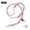 Cordón Original Nuevo para Teléfono Móvil 8mm Fuerte Lanyard Cruzado Ajustable Cuerda Trenzada para Muñeca Antiperdida de Exterior Plata