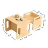 Móveis infantis, banquinho para crianças pequenas, mesa e cadeira de atividades infantis de madeira, conjunto de mesa e cadeira Montessori para desmame, mesa de desmame