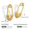 Aretes de Acero Inoxidable Transfronterizos, Diseño Clásico de Clip de Papel con Contorno de Corazón, Moda de Lujo Ligero, Únicos y Modernos, Populares en Europa y América