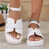 Zapatos de Mujer, Sandalias de Hada Estilo Romano con Suela Gruesa, Modernos y Versátiles, Cuñas de Tacón Alto para Mujer