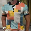 Aliexpress 2025 Verano Holgada Rayada Juvenil Casual Cuello Alto Camisa Polo Delgada para Hombre
