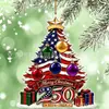 Adorno Navideño de Acrílico Tema Patriotismo 2026 250 Aniversario de la Fundación de los Estados Unidos Regalo Navideño