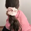 Anillo para el Cabello de Tela Acolchada de Color Sólido Intestino Grueso Sentido Avanzado Verano Color Brillante Cuerda para Atar Cuerda para el Cabello Cola de Pino Temperamento Flor para la Cabeza Versátil