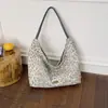 Bolsa feminina listrada 2026 nova verão casual leve para o dia a dia bolsa tote grande capacidade bolsa de ombro