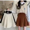 Nueva falda de pana adelgazante de cintura alta para mujer en otoño e invierno 2026, elegante falda de paraguas, falda corta de línea A