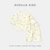 [Coleção de Pijama] Conjunto de Pijama Infantil Dudu Verão Meninos Algodão Puro Roupa de Casa Roupa de Verão Meninas Roupas para Ar Condicionado