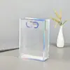 Bolsa de mano de plástico pp transparente con lunares bolsa de regalo de pvc esmerilado bolsa de regalo transparente super transparente bolsa de compras al por mayor
