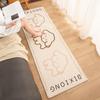 Manta de dibujos animados gruesa tipo cachemira para dormitorio, mesita de noche, alfombra larga para el suelo frente a la cama, manta linda para habitación infantil, lavable a máquina