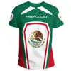 Comércio Exterior Transfronteiriço Mais Vendido Camisa do México Estampa Digital 3D Malha Respirável Camiseta Masculina de Manga Curta Atacado do Fabricante
