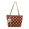 Bolso de Lunares de Moda para Mujer Otoño 2026 Nuevo Bolso de Hombro Grande para Viajes Cotidianos Bolso Tote Informal de Bloques de Color