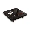 Mesa de Centro de Ardósia para Sala de Estar, Combinação Minimalista Moderna de Luxo Leve Estilo Italiano, Mesa Quadrada Doméstica de Modelo Novo para Apartamento Pequeno de Alto Padrão, Popular Online