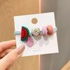 Diadema de color frutal para mujer, diadema linda para niña, diadema de pelo de alta elasticidad, cubierta de cuero grueso, cuerda para el pelo, Nuevo
