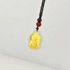 3D ouro incrustado jade Buddha cabeça pingente ouro Buddha colar Buda pingente acessórios Buda Buda pingente masculino e feminino