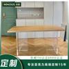 Atacado de Fábrica Suporte de Perna de Mesa Acrílico Alto Transparente Placa Grossa em Forma de T Suporte de Mesa de Jantar Acrílico Perna de Mesa Personalizável