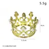 Corona de Reina Europea Adornos Decoración de Pastel Plástico Diamante Completo Perla Boda Festival Cumpleaños Flores Corona Venta al por Mayor