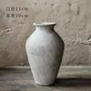 Vaso de cerâmica retrô chinês feito à mão, cerâmica, barriga grande, para flores, grande, decoração de sala de estar, varanda, atacado