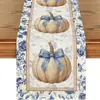 Camino de mesa de calabaza para Acción de Gracias Temporada de otoño Decoración festiva Mantel de mesa para restaurante Mesa de centro de sala de estar Tela para cubrir gabinete de recibidor