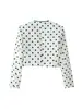 Ropa de Mujer Transfronteriza Europea y Americana Aliexpress 2026 Nueva Moda Elegante Cuello Redondo Lunares Ajustado Blazer Corto