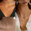Europa y Estados Unidos cadena para la clavícula de perlas artificiales transfronteriza creativa colgante collar retro multicapa apilado