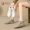 Botas Femininas de Cano Alto Gorilla 2026 Outono e Inverno Couro Genuíno Botas Martin Outdoor para Mulheres, Botas de Neve Quentes com Forro de Lã, Sapatos de Algodão para Mulheres
