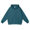 Moletom com zíper estilo americano personalizado de 350g com forro de fleece, cor sólida, manga longa, corte solto, estilo casual, personalizável com seu próprio design