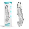 Control Remoto Inalámbrico Vibratorio con Forma de Maza para Hombres, Funda Gruesa de Cristal para Pene, Anillo de Bloqueo Vibratorio, Suministros para Adultos