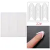 Arte de unha estilo japonês Adesivo francês arco de sorriso branco linha ondulada adesivo de unha ferramenta para manicure de fototerapia suprimentos atacado