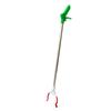 Pinza Recogedora de Basura de Acero Inoxidable con Mango Curvo y Tubo Redondo Grueso, Pinza Sanitaria de Mango Largo, Pinza de Basura para el Hogar, Ahorradora de Trabajo