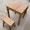 Mesa de Jantar de Madeira de Ulmeiro Antigo Mesa Quadrada Retro Nostálgica Estilo Wabi-Sabi Toda Madeira Maciça Mesa dos Oito Imortais Mesa de Chá Balcão de Balada Folclórica Mesa e Cadeiras Vintage