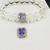 Suporte de Cobre Estilo Palácio Preserva Cor Banhado a Ouro Banhado a Prata Cristal de Zircônia Incrustado Suporte de Flores DIY Pulseira de Contas Acessórios de Pulseira